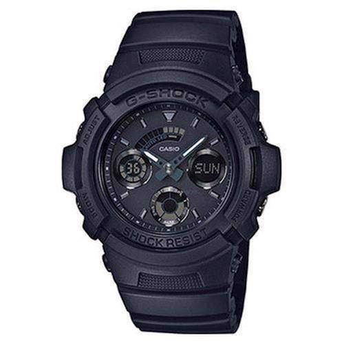 Image of G-Shock mat sort resin med stål quartz multifunktion (4778) med radio styring Herre ur fra Casio, AW-591BB-1AER